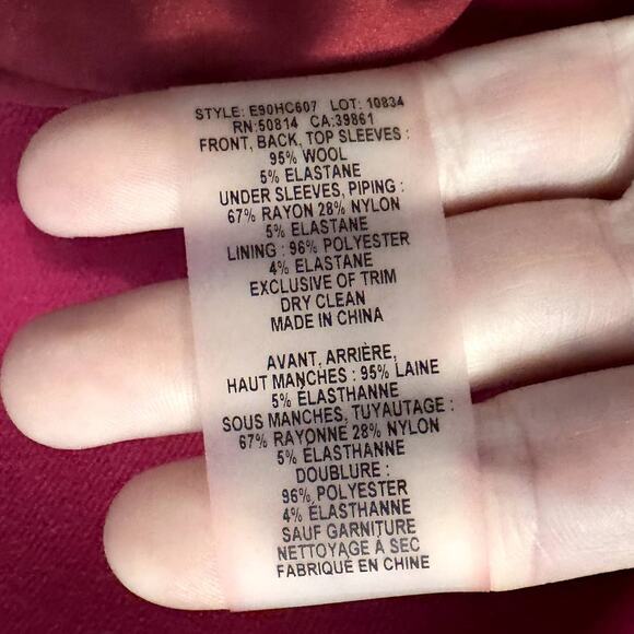 NWT Elie Tahari Red Jonas Wool Dress Size US 10 - Picture 13 of 14